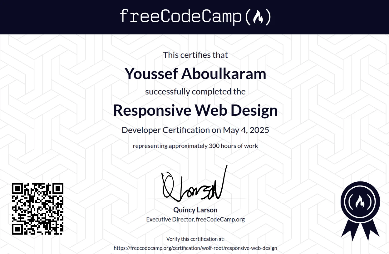 Responsive Web Design Certificate Preview